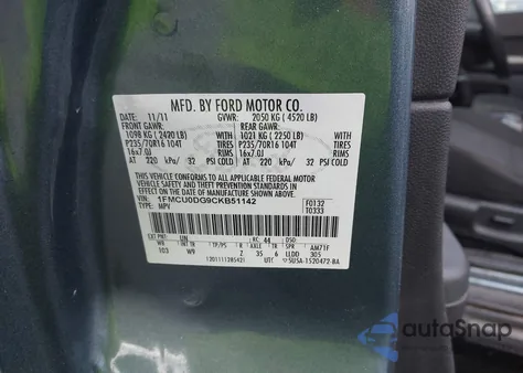 2012 Ford Escape Xlt from USA, damaged, VIN 1FMCU0DG9CKB51142